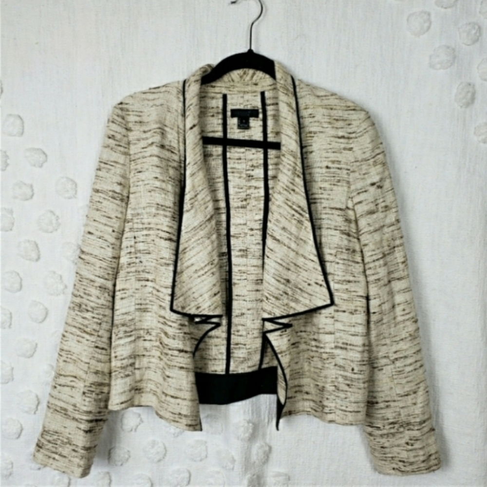 J. Crew Collection Boucle Drape Collar Blazer